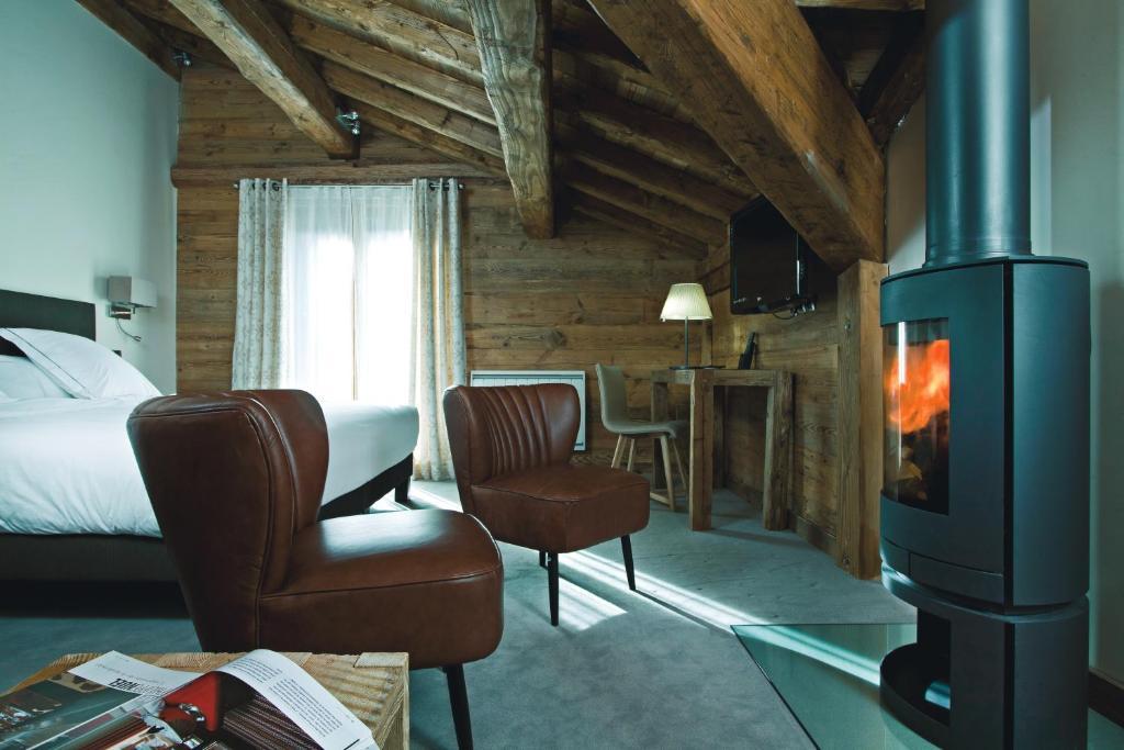 Chalet-Hotel La Marmotte, La Tapiaz & Spa, The Originals Relais Les Gets Pokoj fotografie